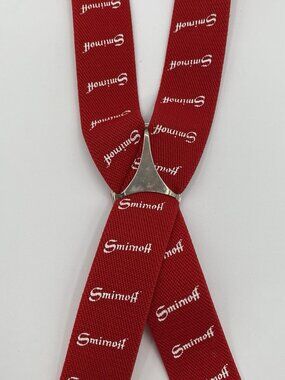 Vintage 1987 Smirnoff Vodka Red Suspenders Promotional NIP dated 80’s